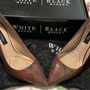 WHBM snakeskin leather heels size 8.5